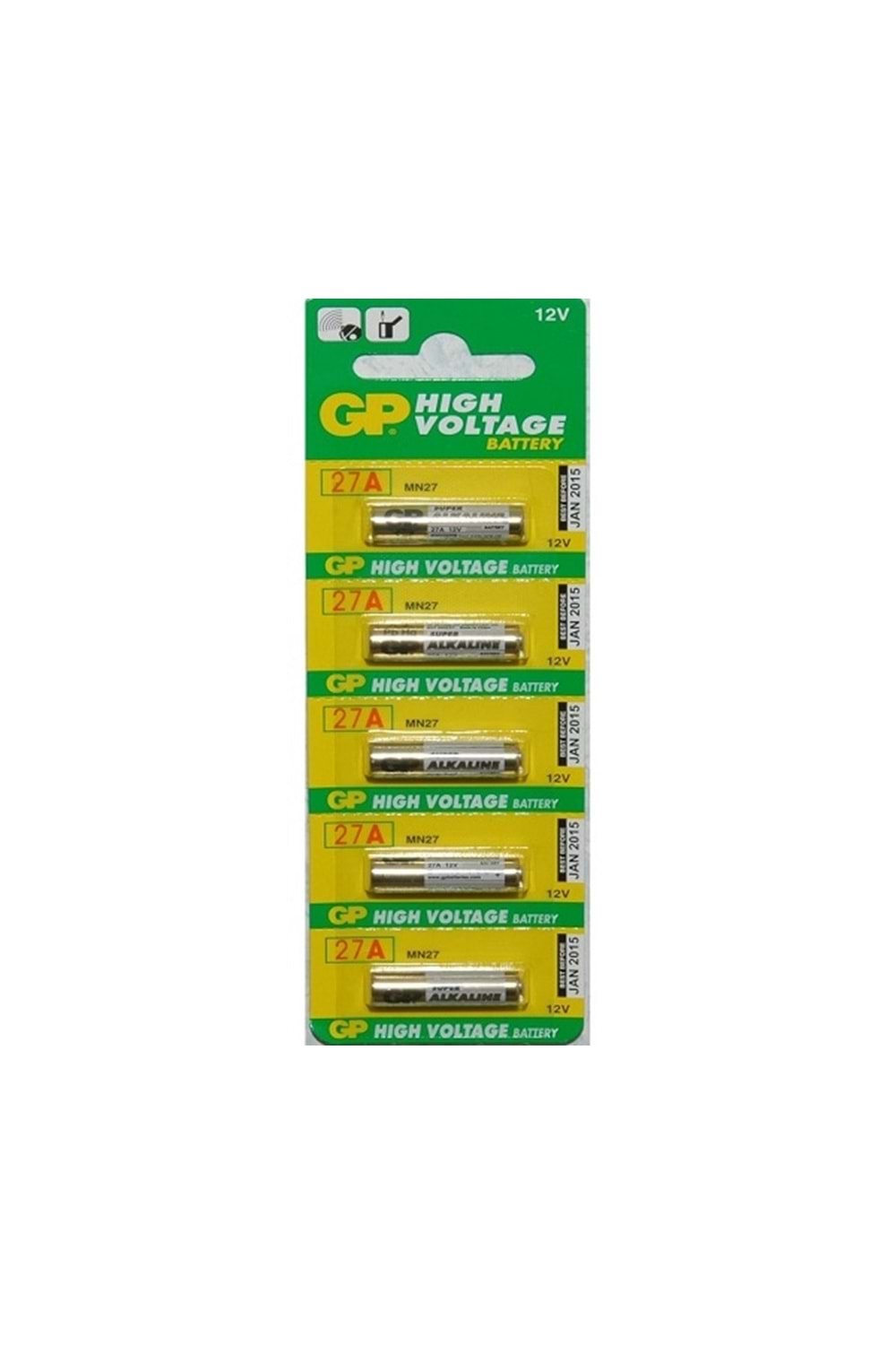 Gp 27A Mn27 A27 Alkaline 12V Kumanda Pili