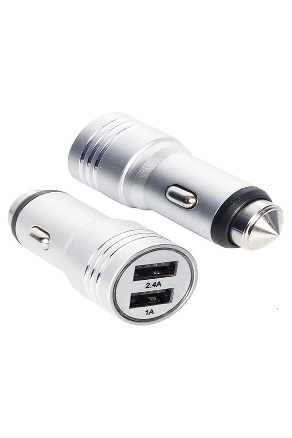 POWERWAY X-633 ÇİFT USBLİ 2.4 AMPER METAL ÇAKMAKLIK ARAÇ ŞARJ CİHAZI