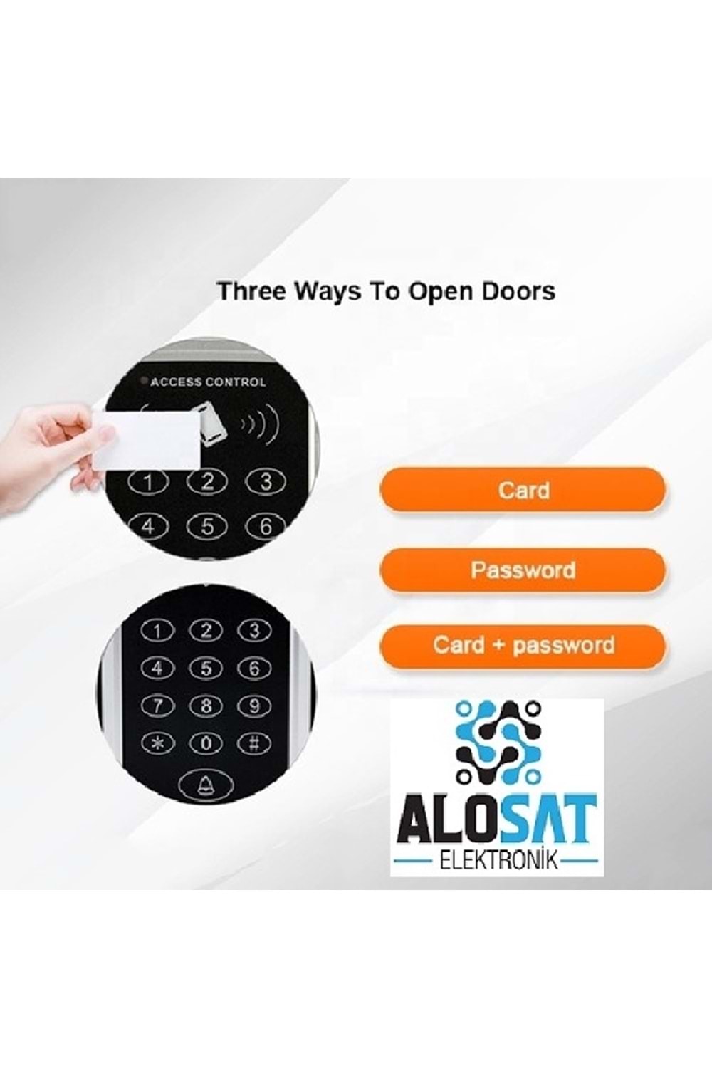ALOSAT PROXSEN AS-A300 STANDALONE ŞİFRELİ KART OKUYUCU Tuşlu Proximity Kart + Şifre