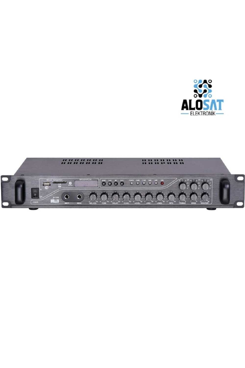 WOLLER W-3200 3 Bölge Bağımsız KontrolMaximum 200 Watt Çıkış Gücü70-100V ve 4-16 ohm ÇıkışUsb/Sd Kart/ Bluetooth2 Mikrofon GirişiAnons Sırasında Otomatik Müzik Kesme ÖzelliğiBass/Tiz/Echo Kontrol