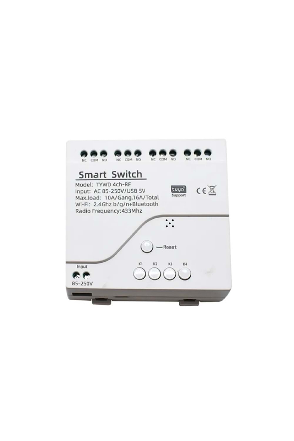 ALOSAT Tuya Smart ALOST3039 Wifi Motor Switch Module 4CH 85-260V RF433 Radio Remote Control,4 Channels Inching Relay for Alexa Google Home