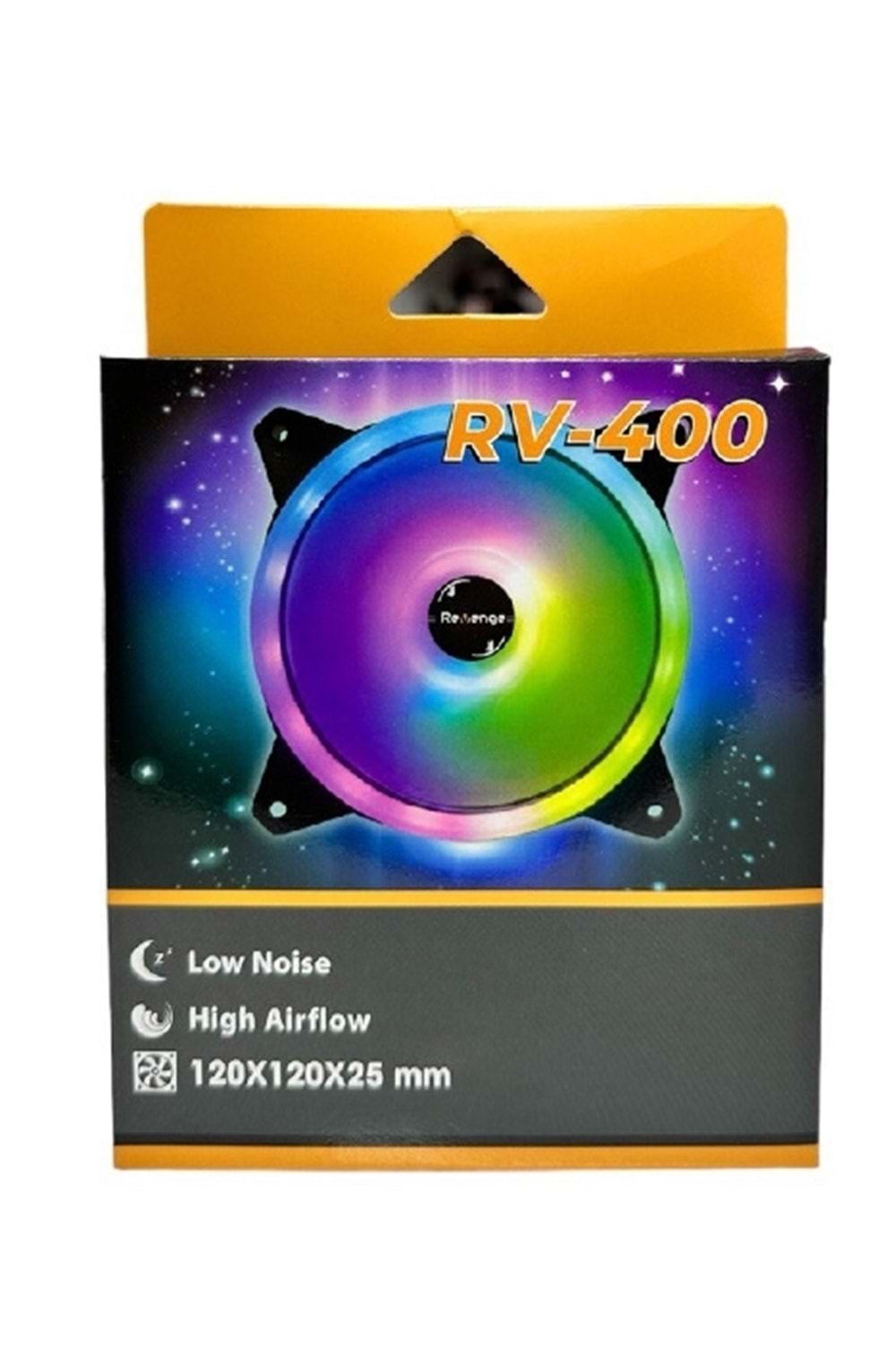 Rewenge RV-400 12cm Kasa İçi 3 Renkli RGB Fan 120mm Led Kasa Fanı