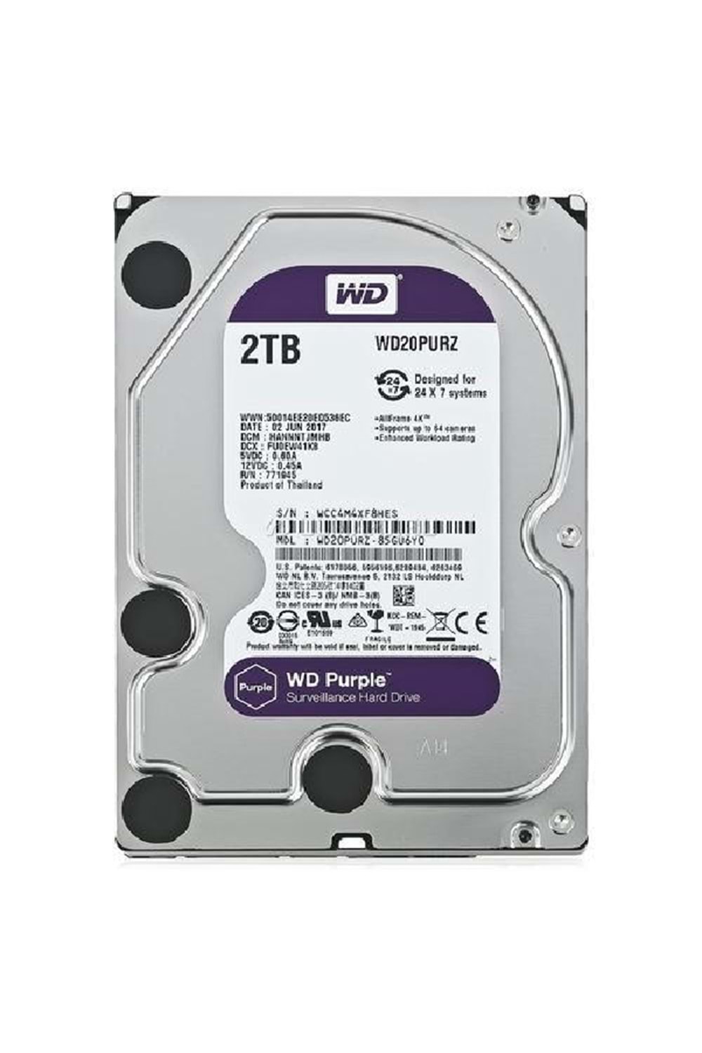 2TB SEAGATE-WD Purple Yenilemiş