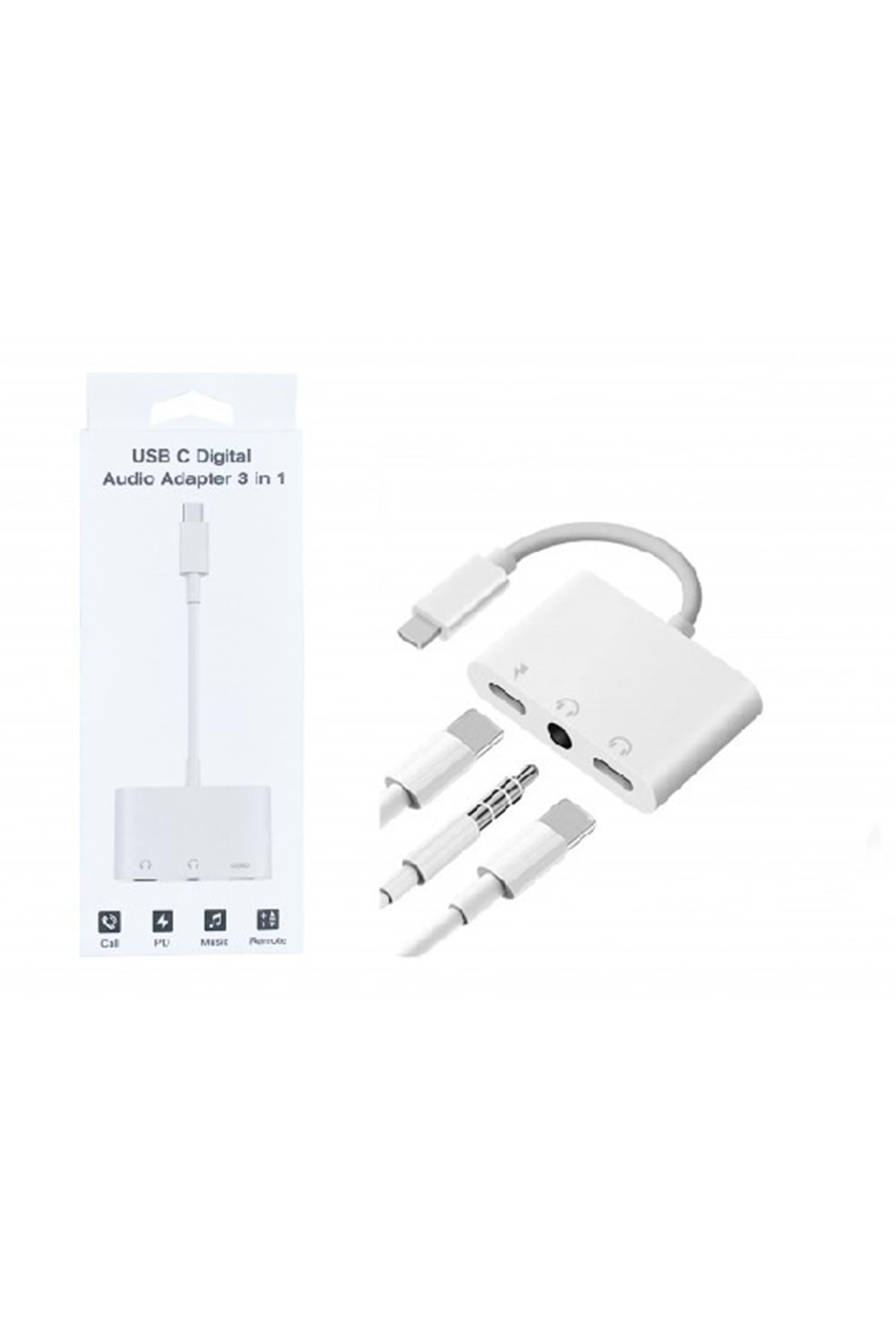 PLATOON PL-8826 AUX/TYPE-C/USB GİRİŞLİ TYPE-C UÇ ÇEVİRİCİ APARAT