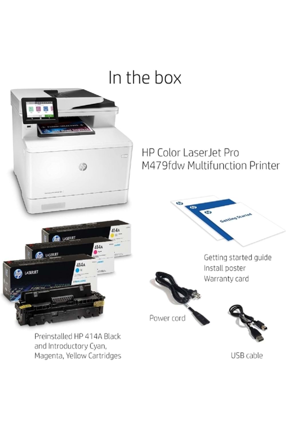 Hp Laserjet Pro M479FDW (W1A80A) Wi-Fi + Tarayıcı + Fotokopi + Faks Renkli Çok Fonksiyonlu Lazer Yazıcı +1 SET ORJİNAL TONER