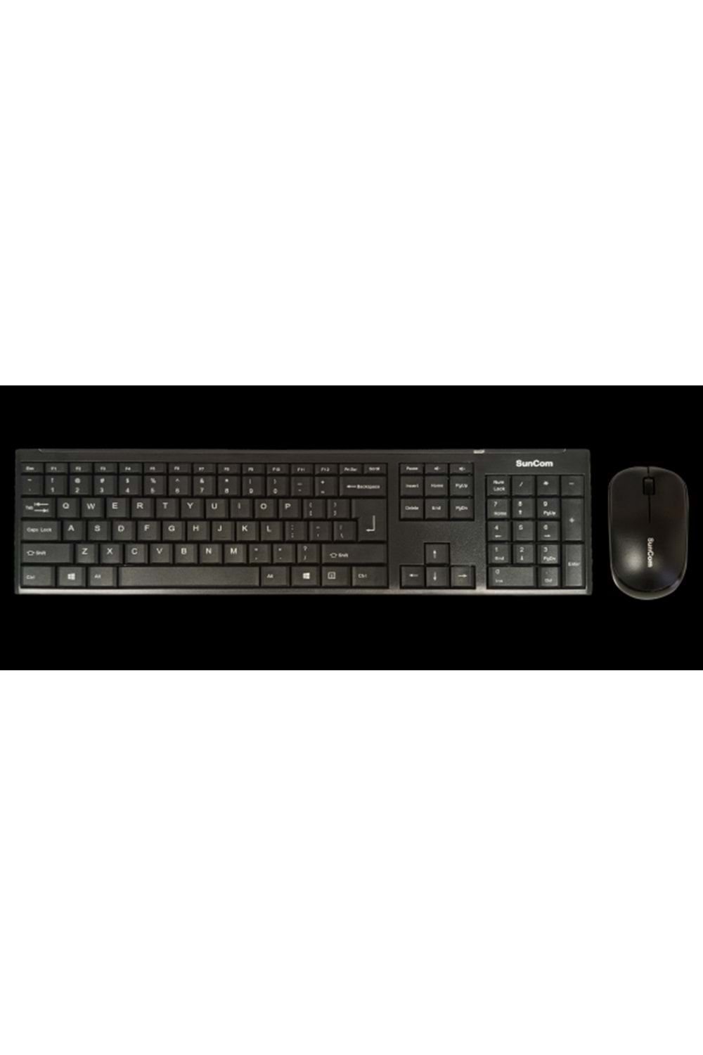 SUNCOM SKM-02W Q Ingilizce Kablosuz Siyah Klavye+ Mouse