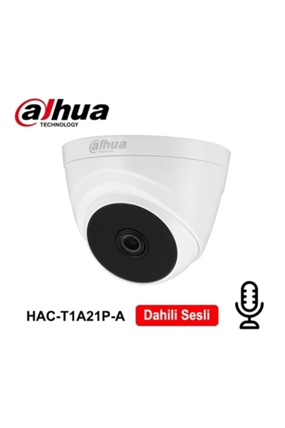 Dahua Hac-t1a21P-A 2mp 2.8mm Hdcvı Ir Sesli Dome Kamera(20MT)