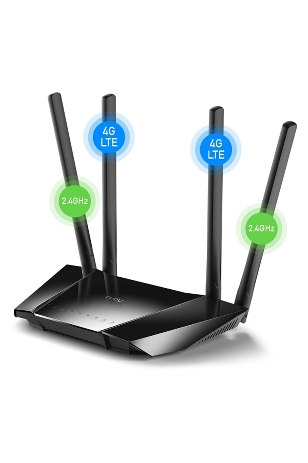 CUDY LT400_EU 4 Port 10/100Mbps 300mbps 4 Anten Masaüstü 4G RouterN300 WiFi 4G LTE Cat.4 Router, 300Mbps Wi-Fi, Chipset MediaTek, 802.11b/g/n, 4 Fixed antennas, 4 10/100M RJ45 Ports, Nano SIM Slot, PPTP/L2TP/OpenVPN/WireGuard VPN Client, DNS over Clo
