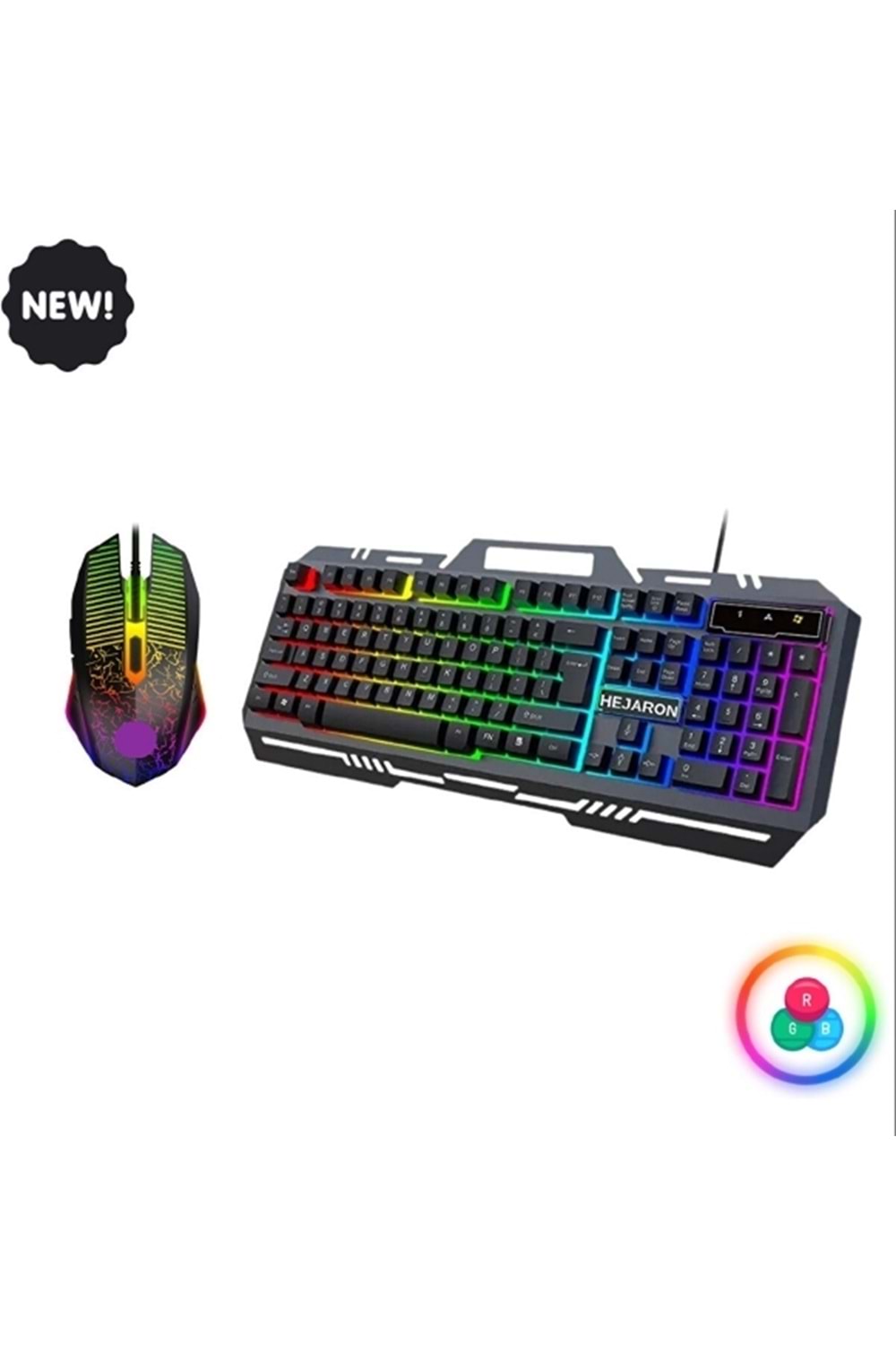 Blic BKB-9 Rainbow Rgb Mekanik 105 Tuşlu RGB Led Işıklı Kablolu Oyun Klavyesi Mouse Blic BKB-9