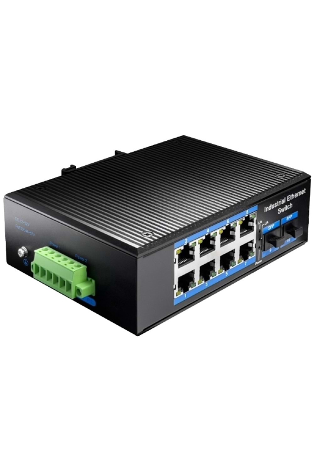 CUDY IG1008S2P 8 Port 10/100/1000 Yönetilemez 2 SFP (1GB) Endüstriyel Tip (-40°C+85°C) (8 Port Poe+) 240W Switch