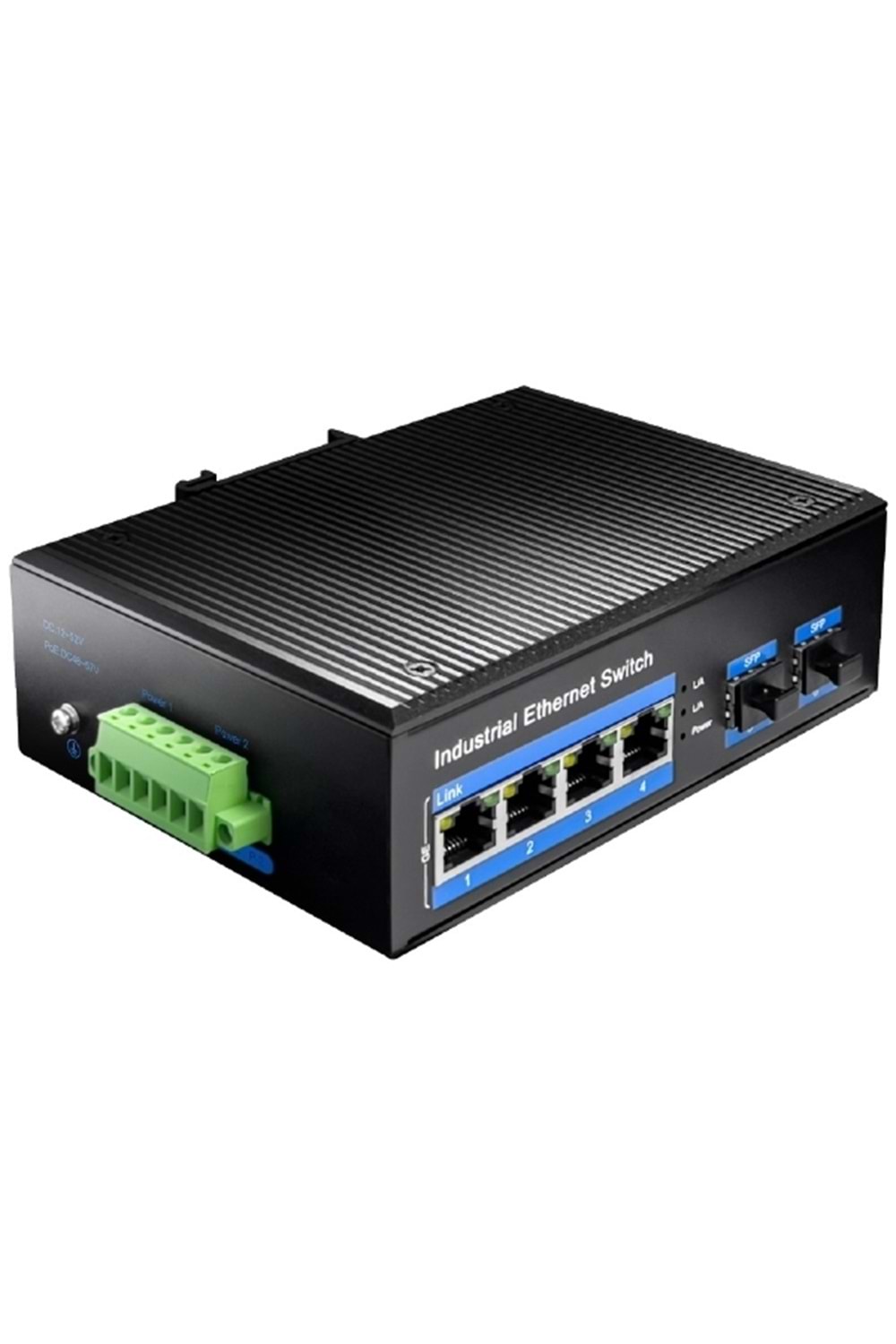 CUDY IG1004S2P 4 Port 10/100/1000 Yönetilemez 2 SFP (1GB) Endüstriyel Tip (-40°C+85°C) (4 Port Poe+) 120W Switch