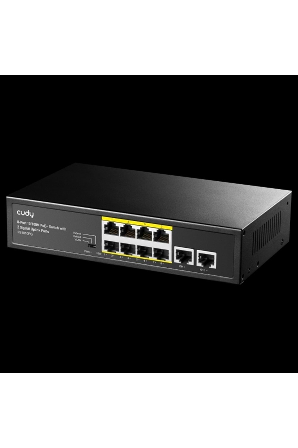 CUDY FS1010PG 8Port 10/100 Yönetilemez +2 Port Gigabit Desktop (8 Port Poe+) 120W Switch