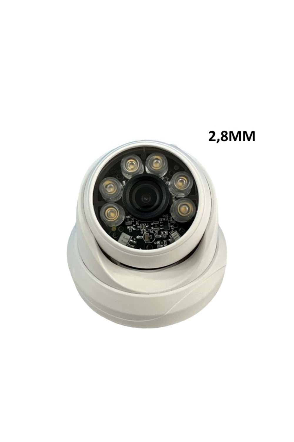 ALOSAT AHD 2MP H2-4337SPW6 2,8MM DOME Gece Renkli 6Warm Light LED FULHAN PORT 2MP 1920x1080P Full HD Güvenlik Kamera 2,8 MM 5Mp Sabit Lens, 1/2,7