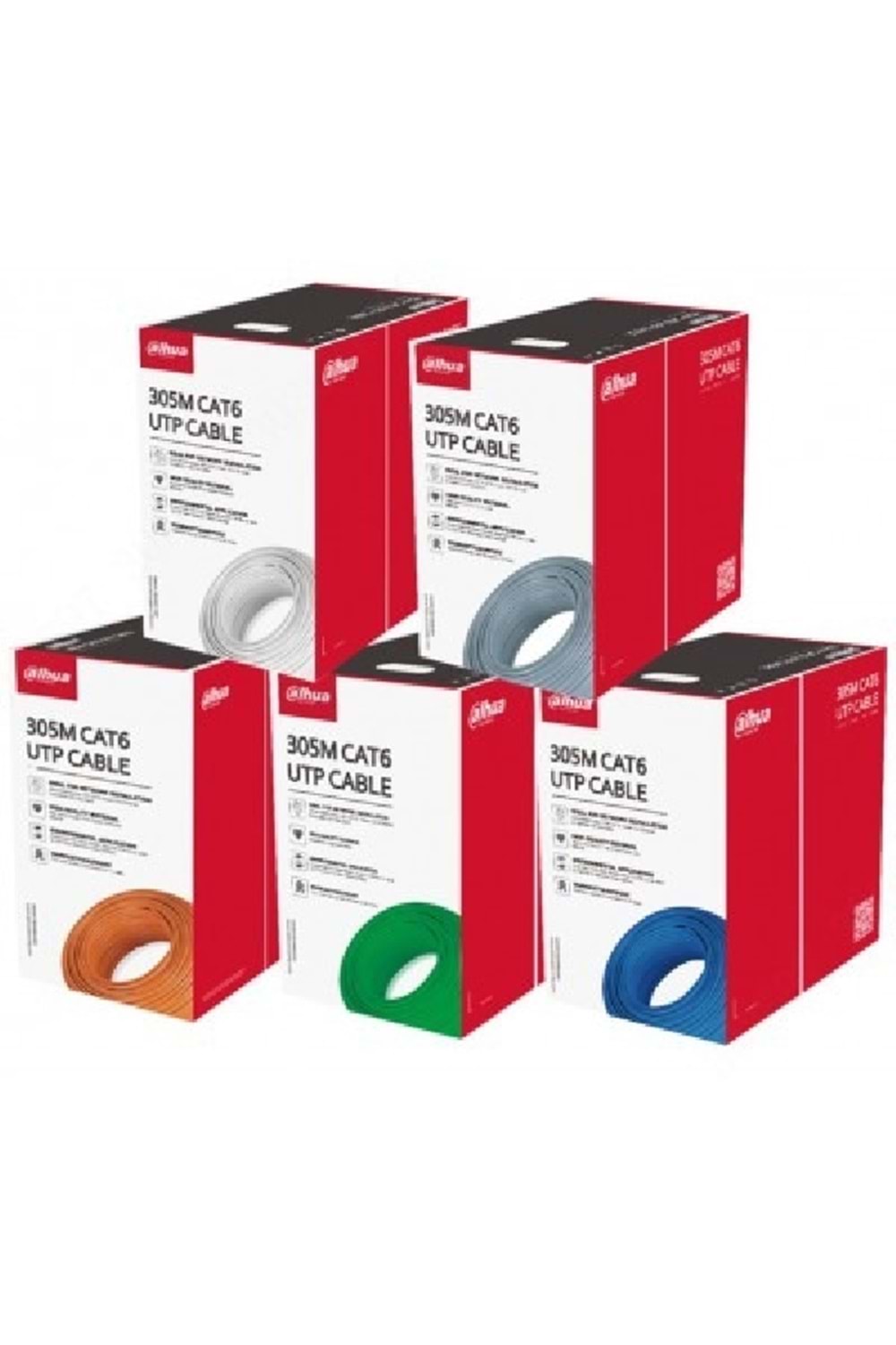 DAHUA PFM920I-6UN-C CAT6 UTP 305 Metre 23 AWG 0.53mm Network Kablosu Saf Bakır