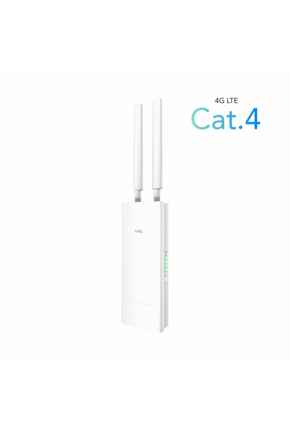 CUDY LT400 Outdoor_EU 1 Port 10/100Mbps 300mbps 4 Anten Outdoor 4G RouterOutdoor 4G LTE N300 WiFi Router, Cat.4, 300Mbps Wi-Fi, build-in 4G LTE modem, lightning protection, IP65 Waterproof, 10/100M RJ45, 2 x Detachable 4G Antennas, 24V passive PoE ad