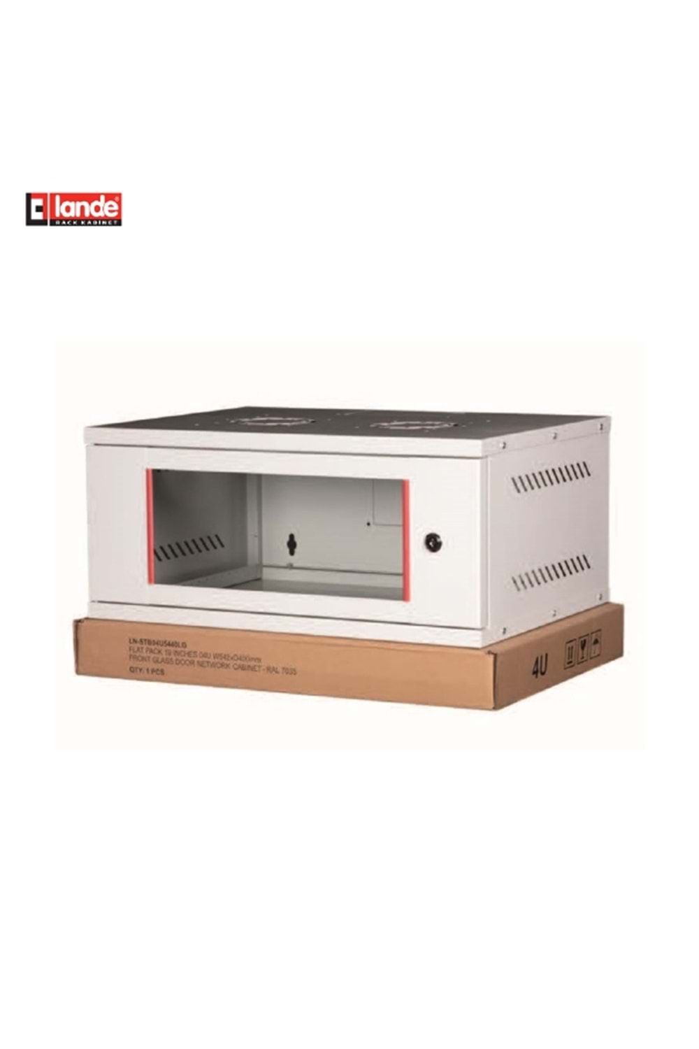 LANDE 4U LN-SH04U5440-LG-A0-0 4U 54X40 Duvar Tip Boş Demonte Kabinet