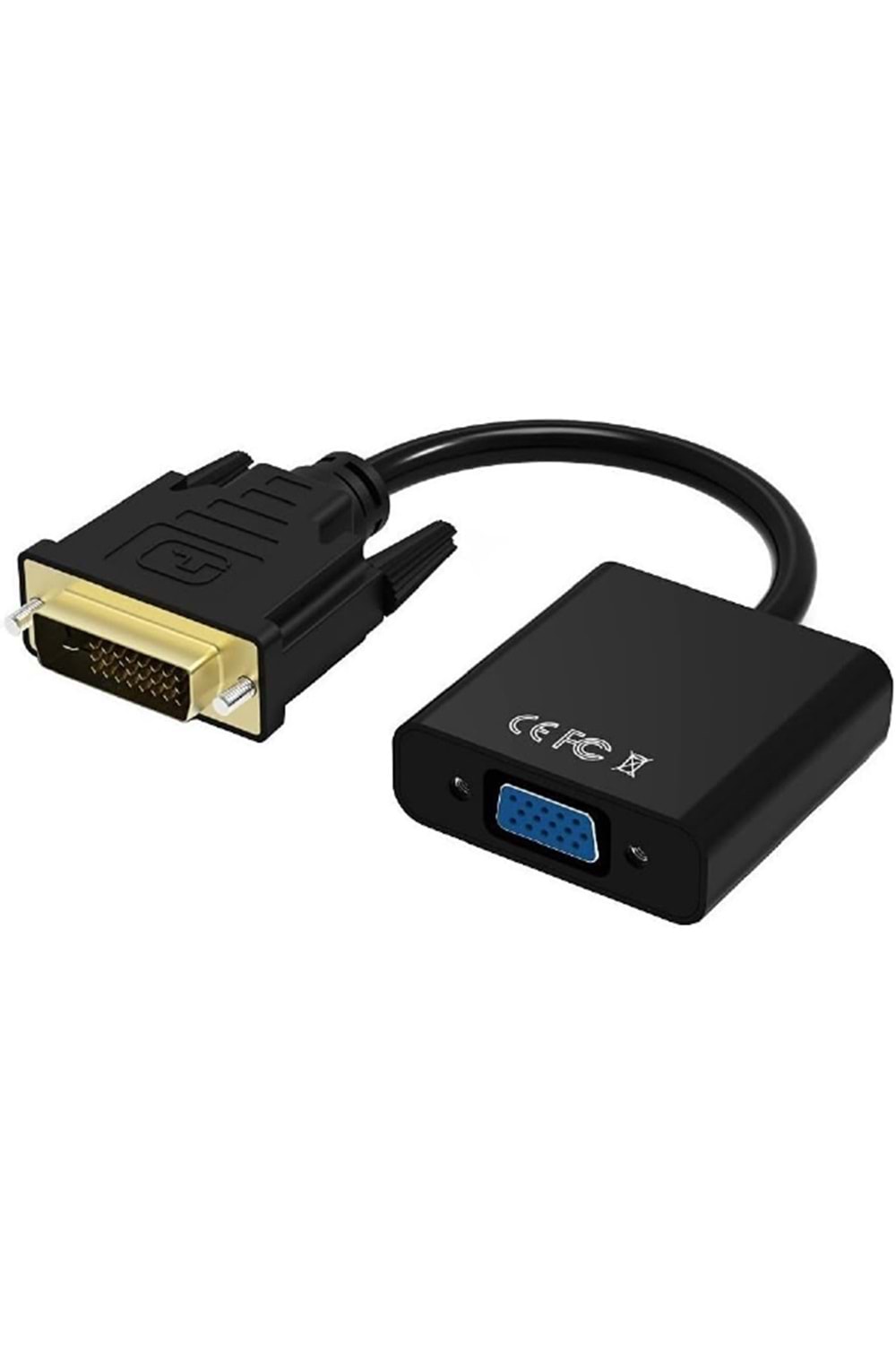 DVI to VGA, DVI 24+1 DVI-D to VGA Active Adapter Converter Cable, for PC, DVD, Monitor, HDTV