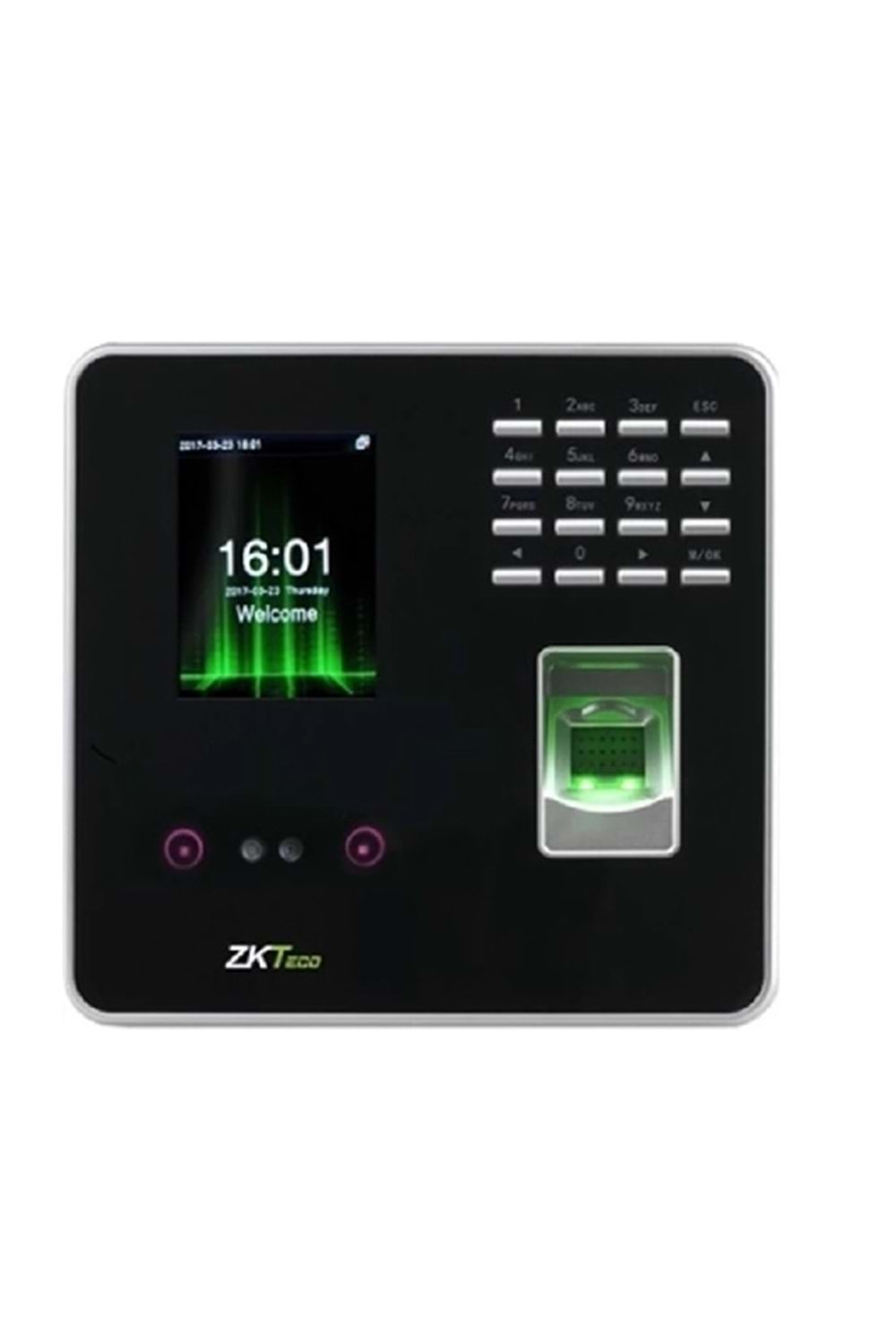 Zkteco MB20-ID Yüz Tanıma / Parmak Izi Okuyucu Pdks Cihazı Yüz Tanıma / Parmak izi / Kart / Şifre Zaman Kontrol Cihazı(PDKS) Yüz Kapasitesi: 200 Parmak izi Kapasitesi: 500 Kart Kapasitesi: 1.000 Kayıt Kapasitesi: 50.000 Standart Özellikler: Kapı Açma