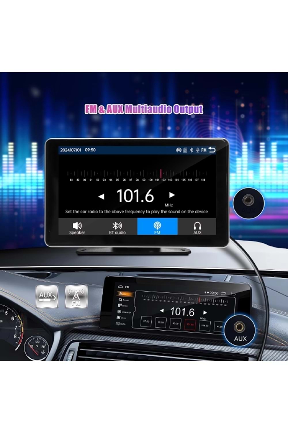 MPIA M88D Araç İçi Kamera Android Auto Apple Car Play Arka Geri Görüş Kamera 7