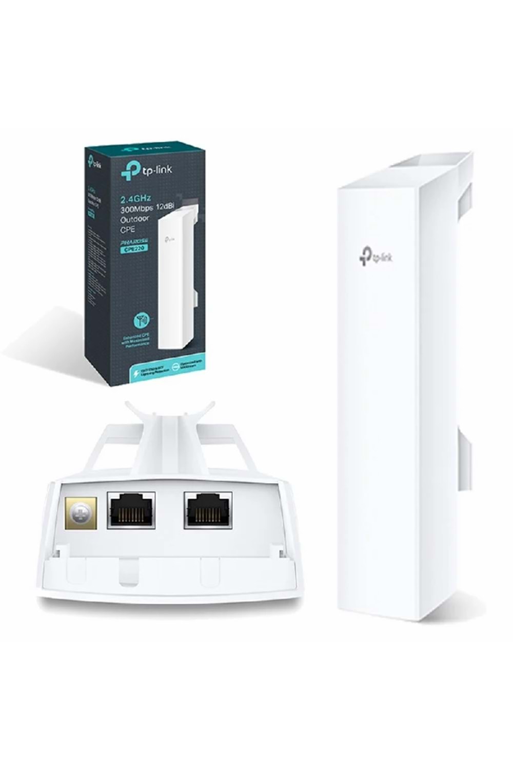TP-LINK CPE220 2 Port 10/100Mbps 300mbps 12dBi Outdoor Dış Ortam Access Point
