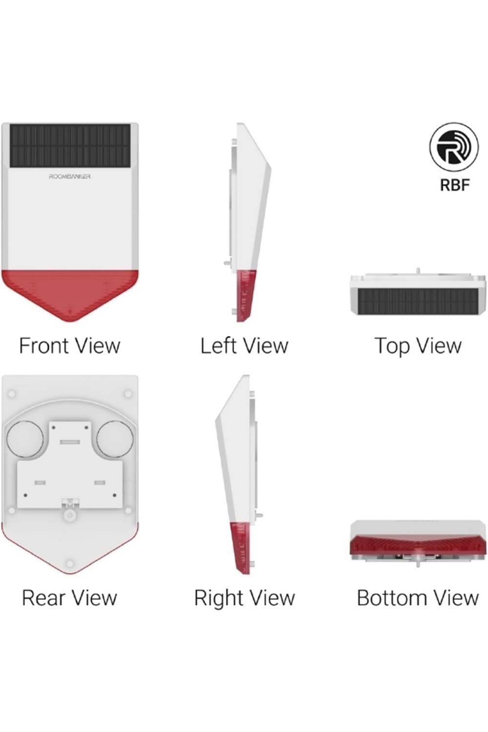 ROOMBANKER SO1 Dış Mekan Sireni - IP65, Şarj için Dahili Güneş Paneli ile Onaylandı