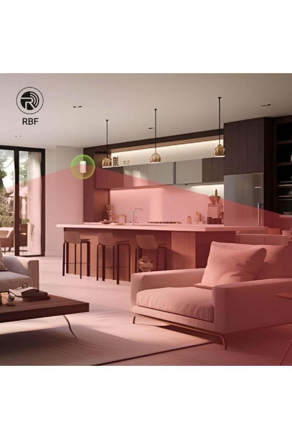 ROOMBANKER PIR Hareket Sensörü PS1-Geniş Algılama Aralığı: 12m ( aralık) / 110° (yatay) - 10 kg'a kadar Evcil Hayvan Bağışıklığı-En Son Algılama Teknolojileri-Uzaktan İletişim