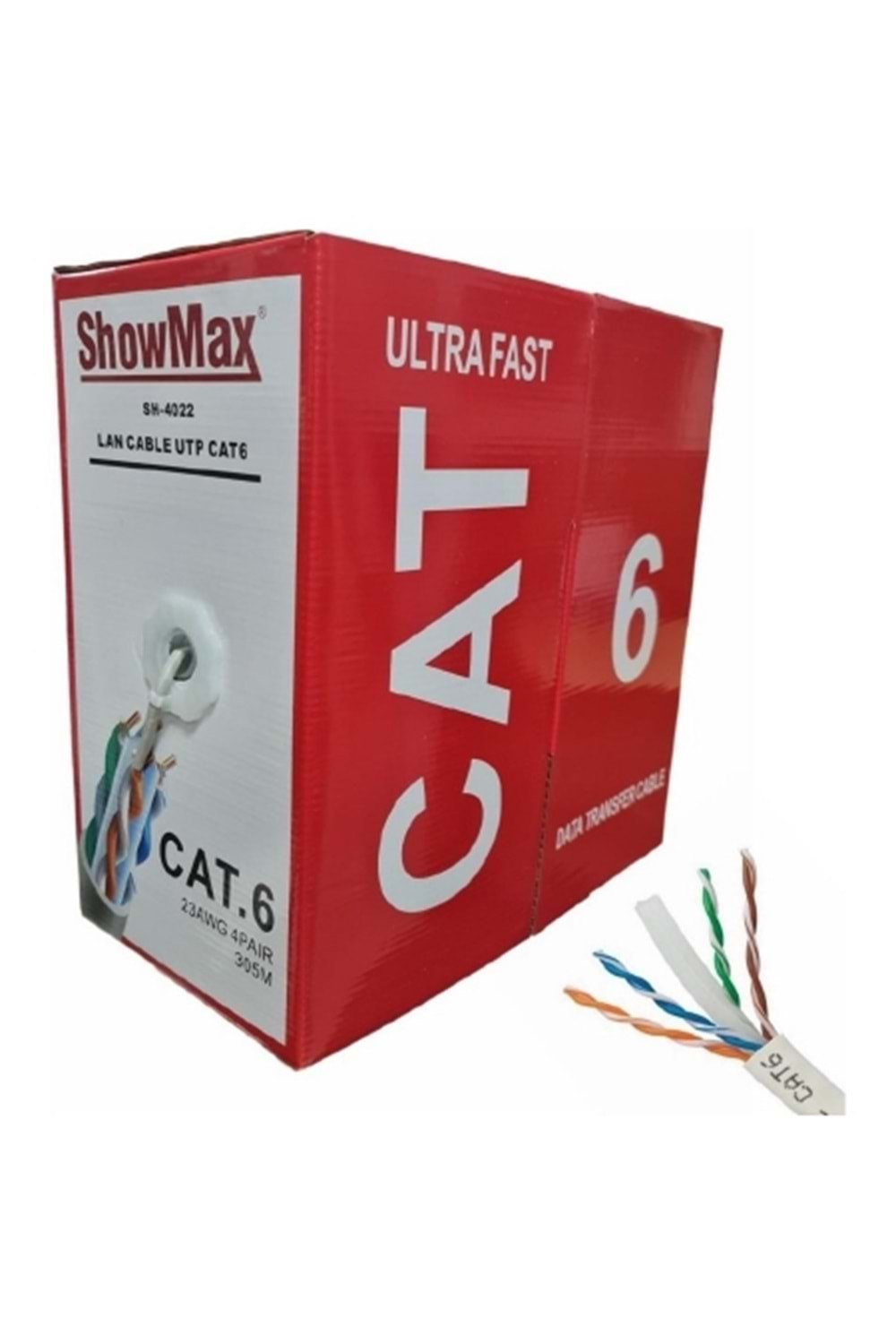Showmax 23AWG Utp Cat6 Network Kablosu Gri 305METRE