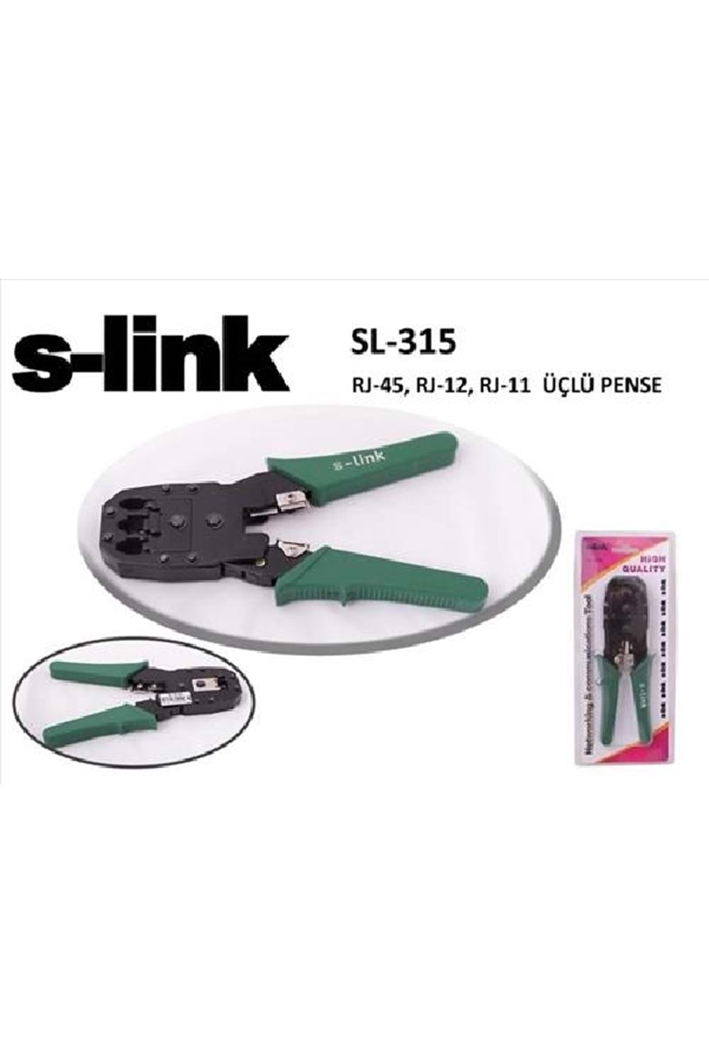 S-LINK SL-315 RJ 11+RJ 12+RJ 45 Sıkma Pensesi