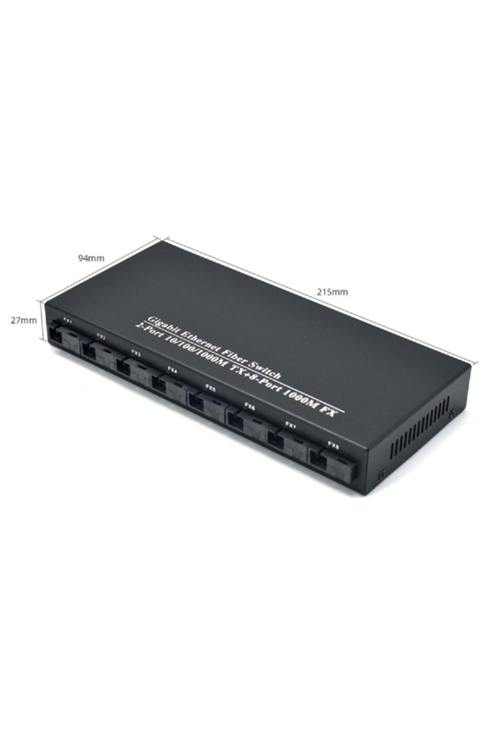 ALOSAT FIBER OPTİK SC 8xA PORT +2 ETH GIGABIT SWITCH DD805