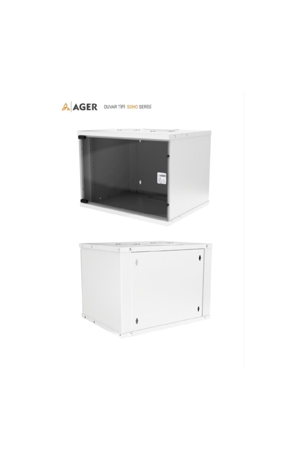 AGER 7U W=510mm D=400mm 19'' Demonte Soho Duvar Tipi Kabinet