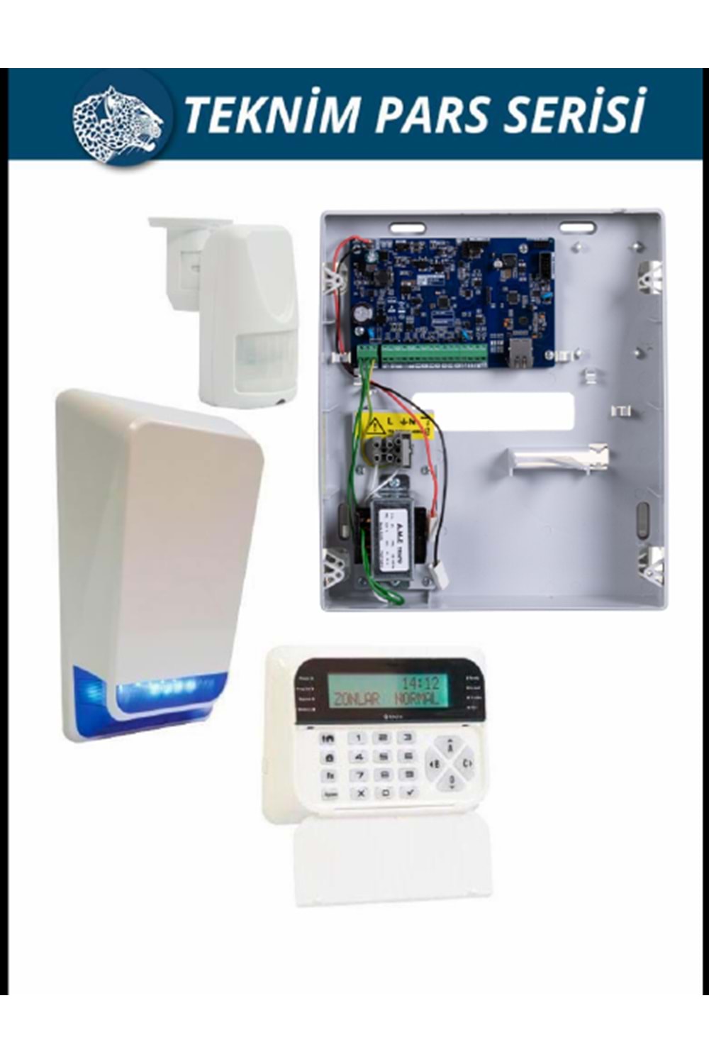 TEKNİM TSP-5334LCD Kablolu Alarm Seti ETHERNET/NETWORK AKÜ HARİÇ