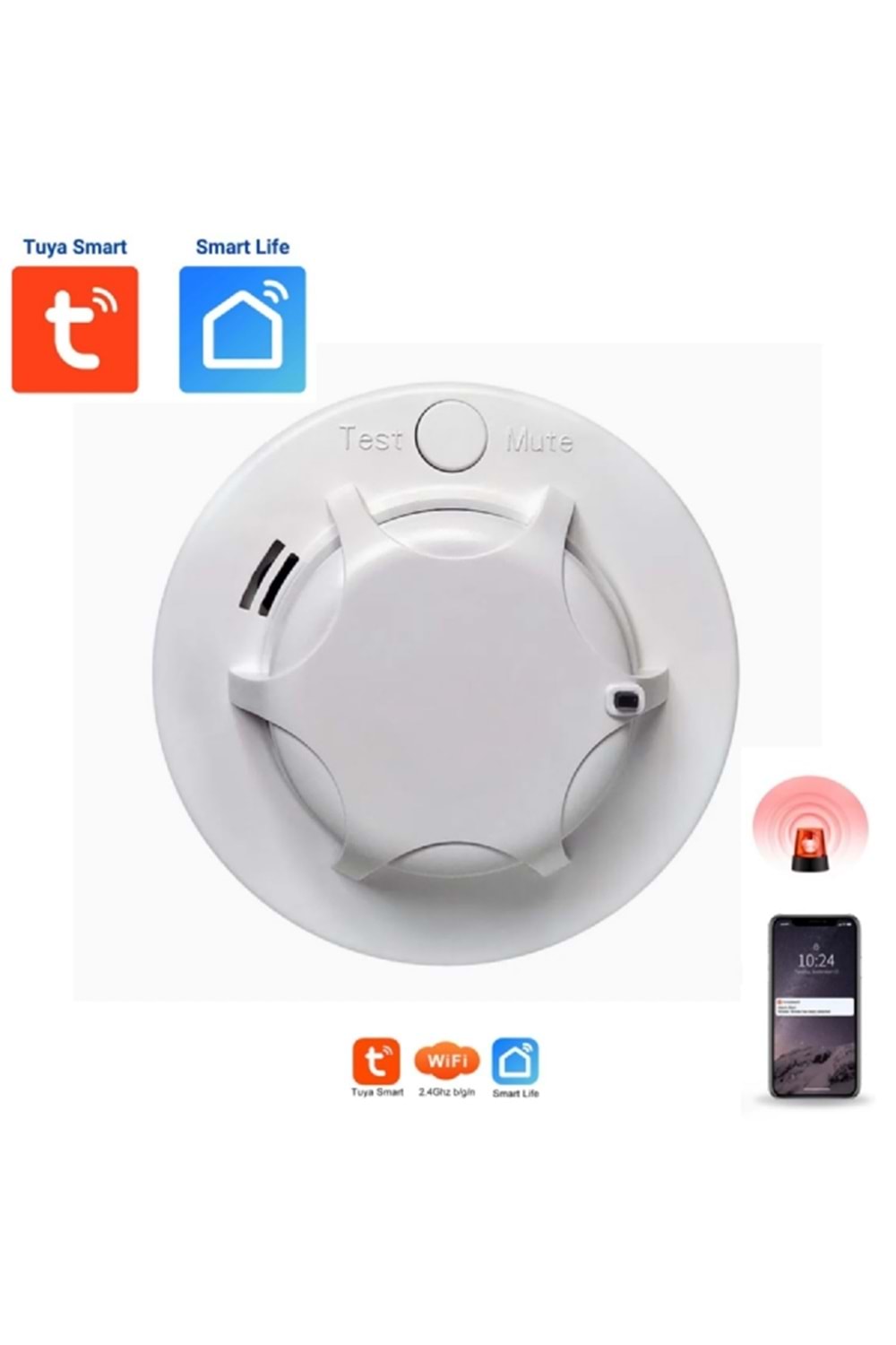 ALOSAT TY-5236 WİFİ DUMAN DEDEKTÖRÜ TUYA SMART LİFE (E17)(A34)