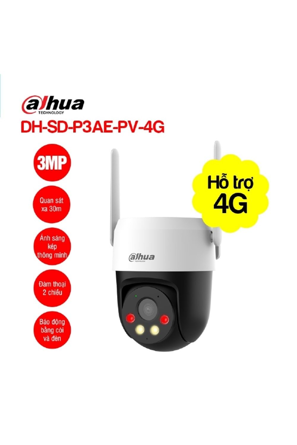 Dahua P3AE-PV-4G 3MP 4g Pt Ip Kamera