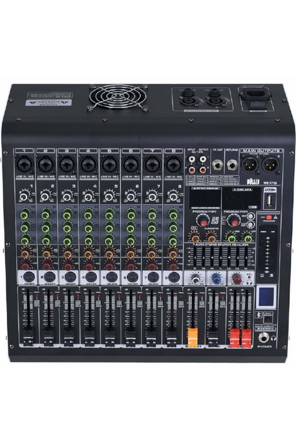 WÖLLER W-8R900 8 MONO GİRİŞ / 2 AUX 8 KANALLI POWER MİKSER