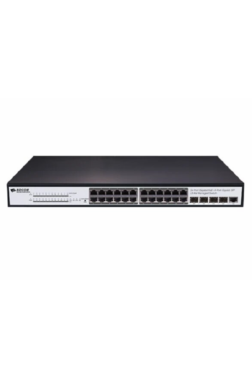 BDCOM S2500-24P4S 24-Port Gigabit PoE+4-Port Gigabit SFP 370W Yönetilebilir PoE Switch