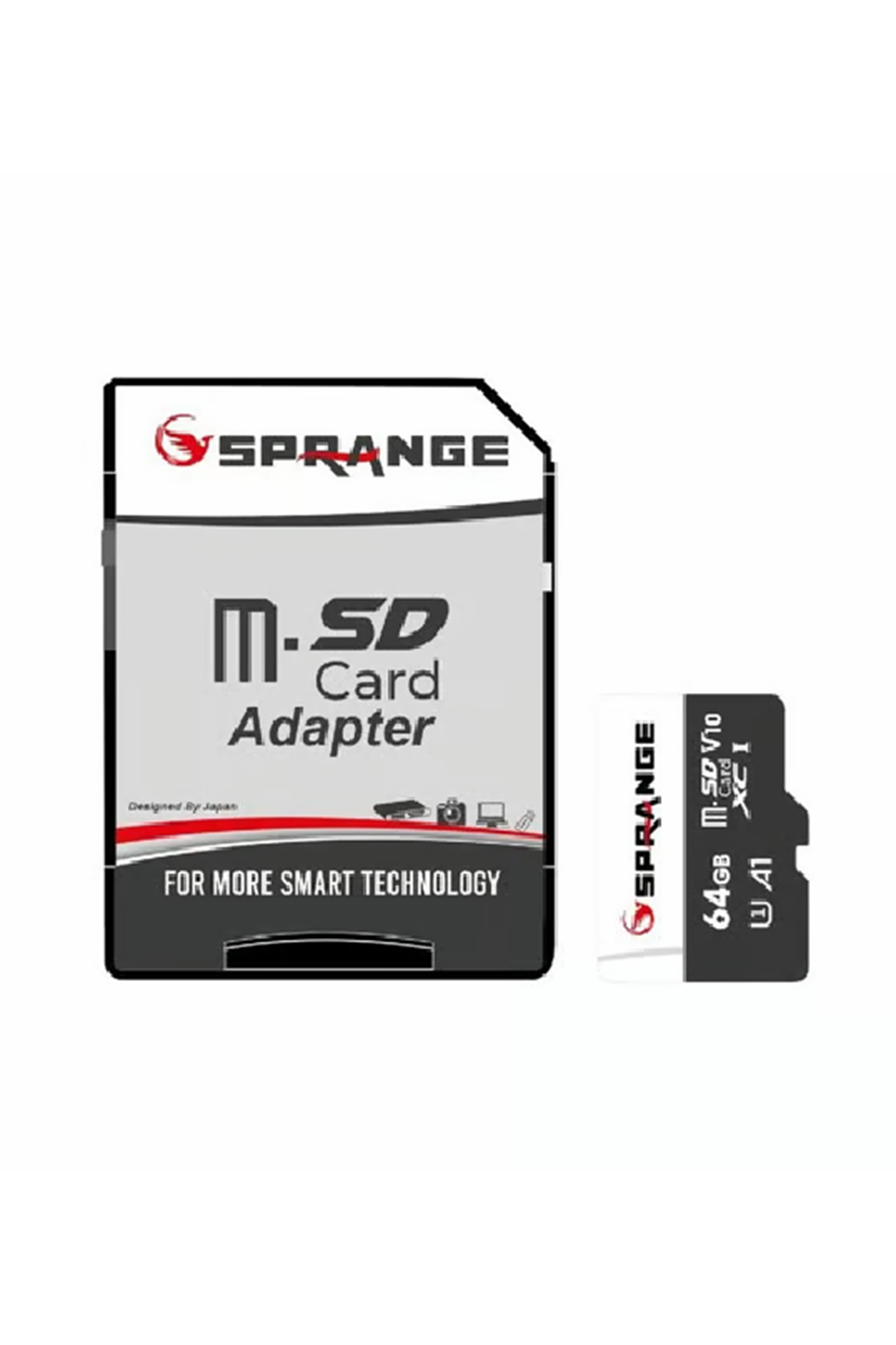 Sprange SM64 Tf Card 64GB Hafıza Kartı High SpeedClass 104K Ultra HDUHS-3TF Kart + SD Adaptör