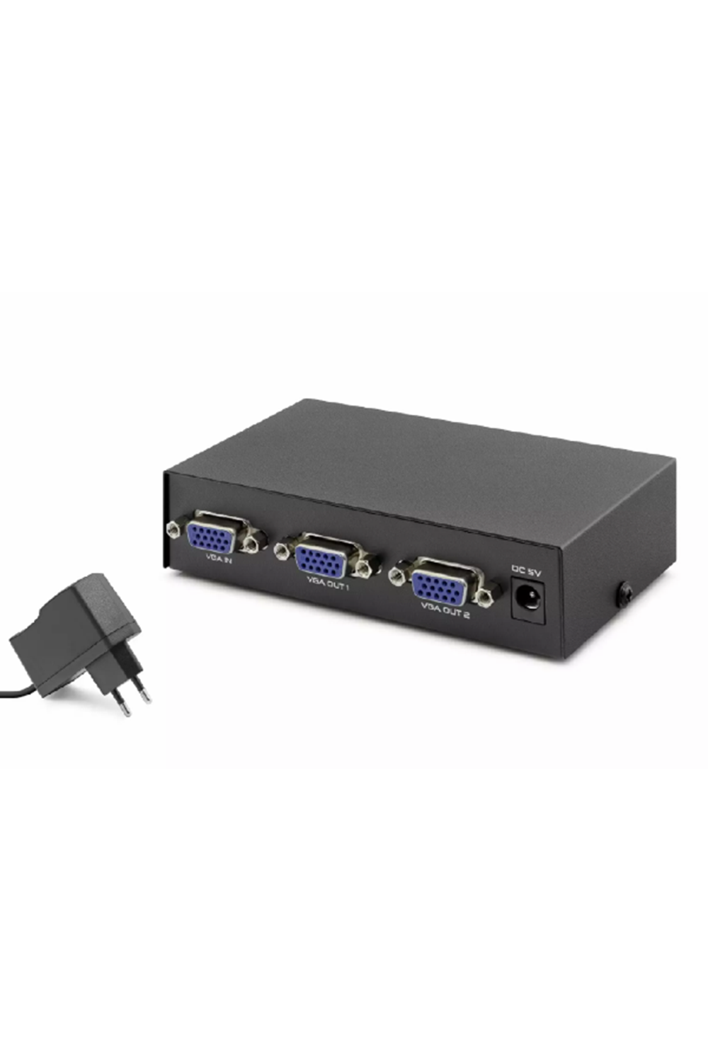 HADRON HDX1277 VGA Splitter 1 In 2 Out 200 MHz - Siyah