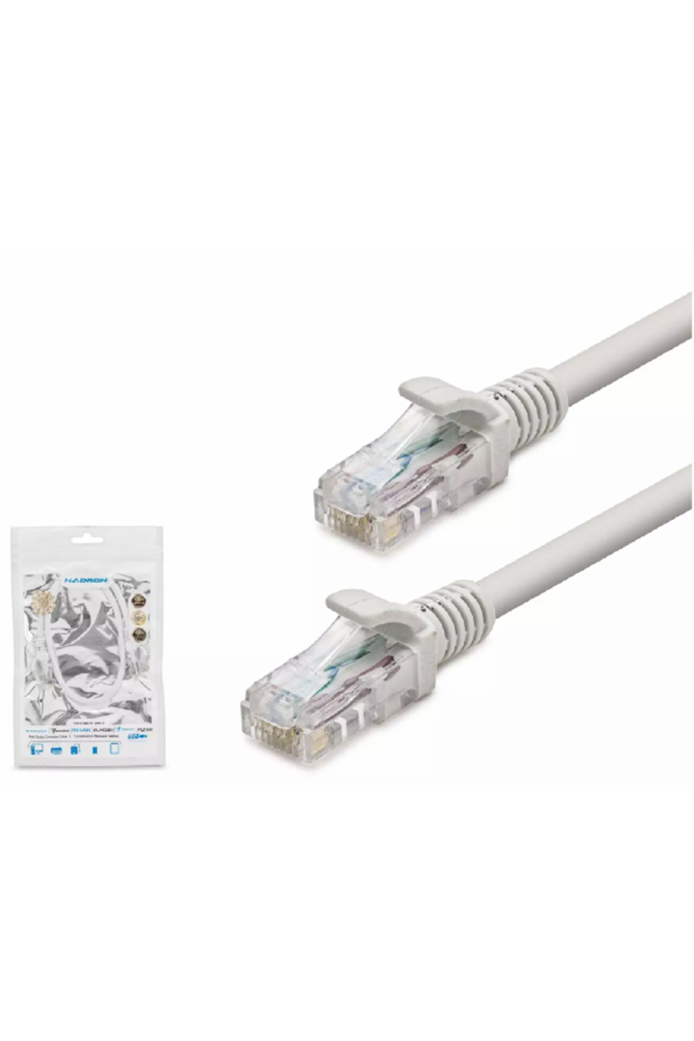 HADRON HDX5027 Cat5 Ethernet Patch Kablosu 100 Mbps 100 MHz 50 cm - Gri