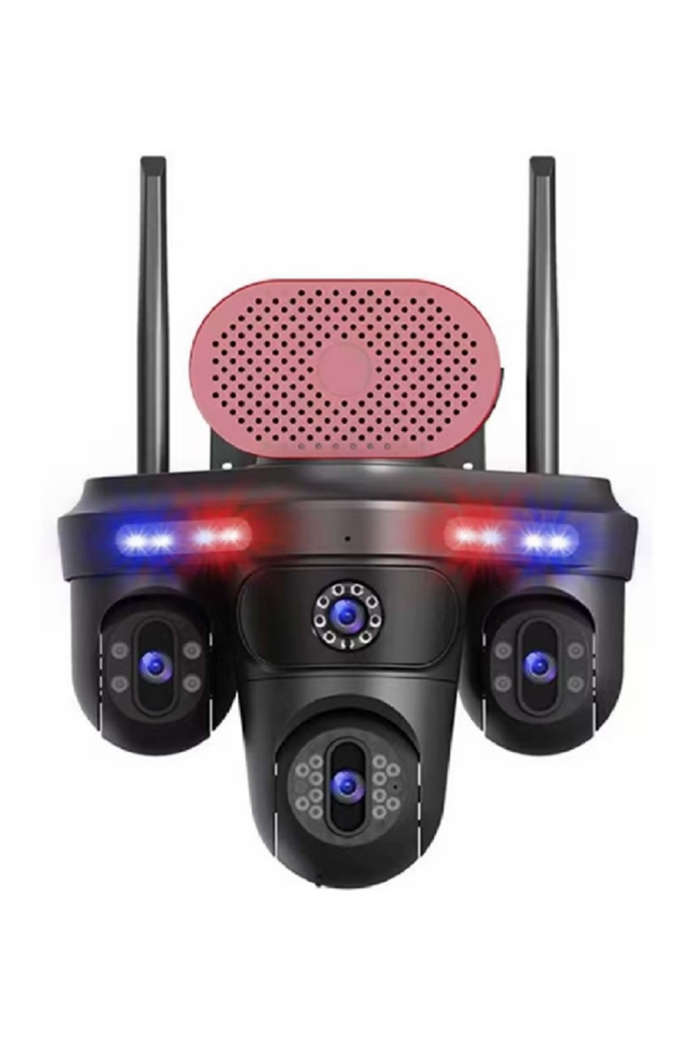 ES-705 4 LENS ÇAKARLI SİRENLİ WİFİ CAMERA KOLİ 12