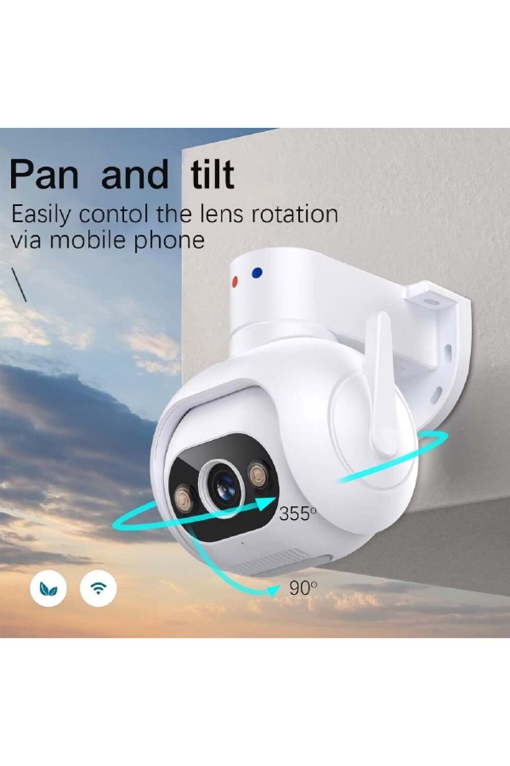 ICAM365 Q401 4MP CCTV Dış Mekan Kablosuz HD WiFi Kamera IP Su Geçirmez Güvenlik Kamerası AI Hareket Takip Çift Yönlü Çağrı Tam