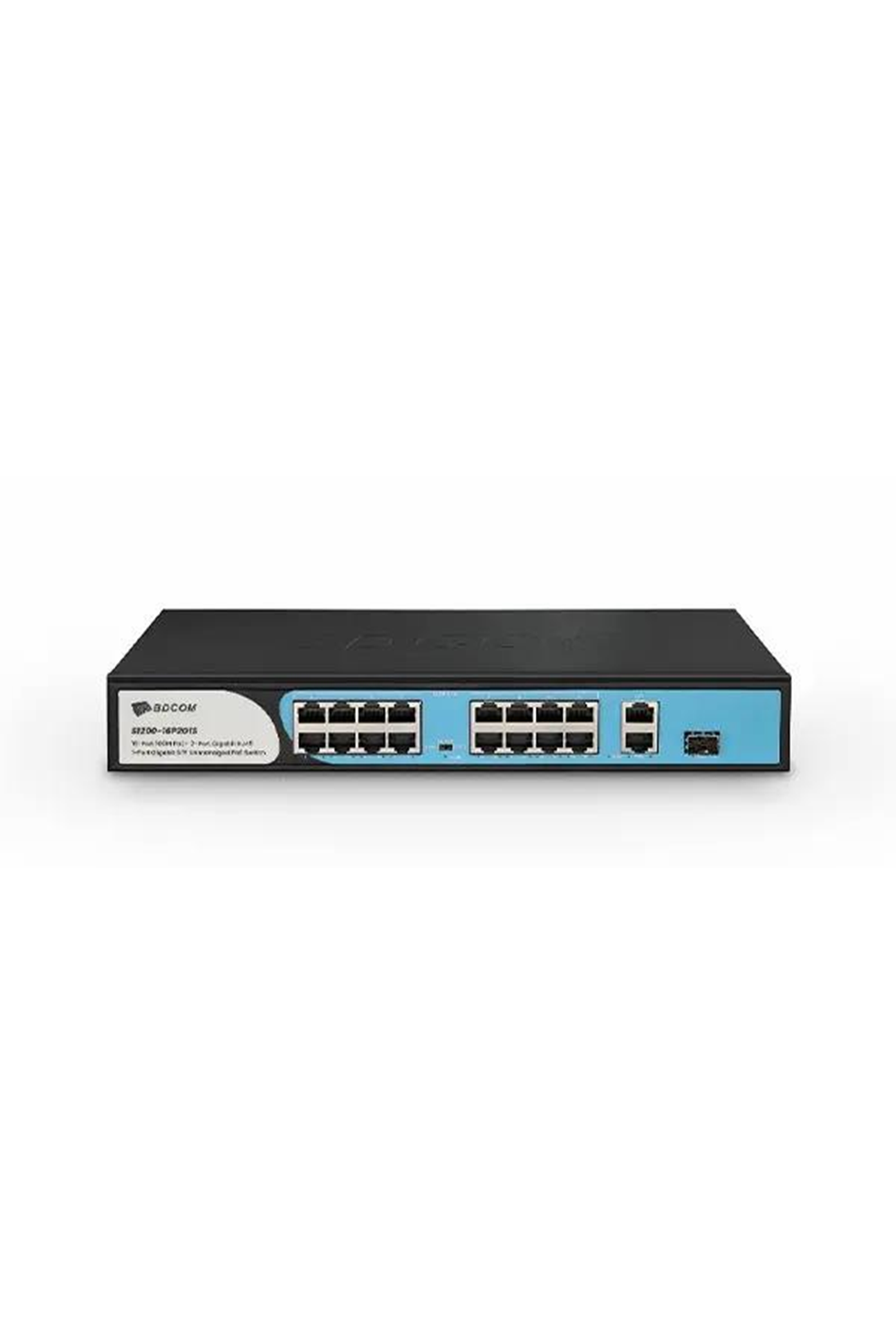 BDCOM S1200-16P2G1S 16 PORT 10/100 16 PORT POE 2 PORT UPLINK + 1 SFP 180W YONETILEMEZ RACK MOUNT SWITCH