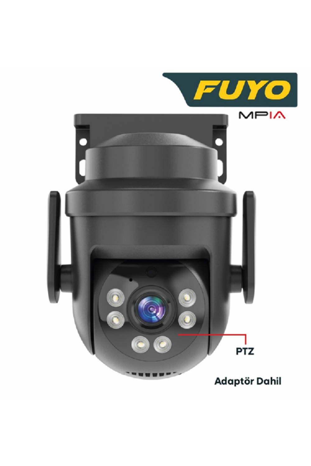 MPIA FUYO 4 MP PTZ IP66 Suya Dayanıklı Wi-Fi Kamera FUYO- 4 Mp Full HD Kamera- PTZ 355° Yatay , 90° Dikey Açılı Hareketli Lens- Hareket Algılama- IP66 Suya Dayanıklı- Dijital Zoom- Gece-Gündüz Renkli Kayıt- Türkçe Seslendirme- Türkçe Mobil Uygulama (
