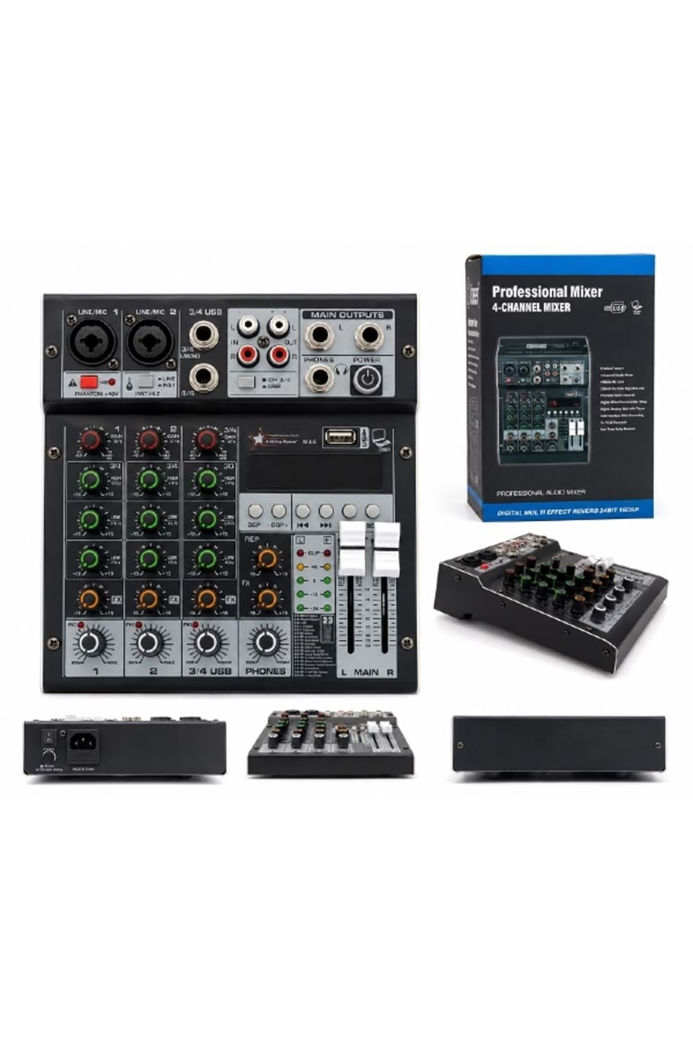 STRIKING POWER 4 KANAL PROFISIONAL MIXER 24BIT
