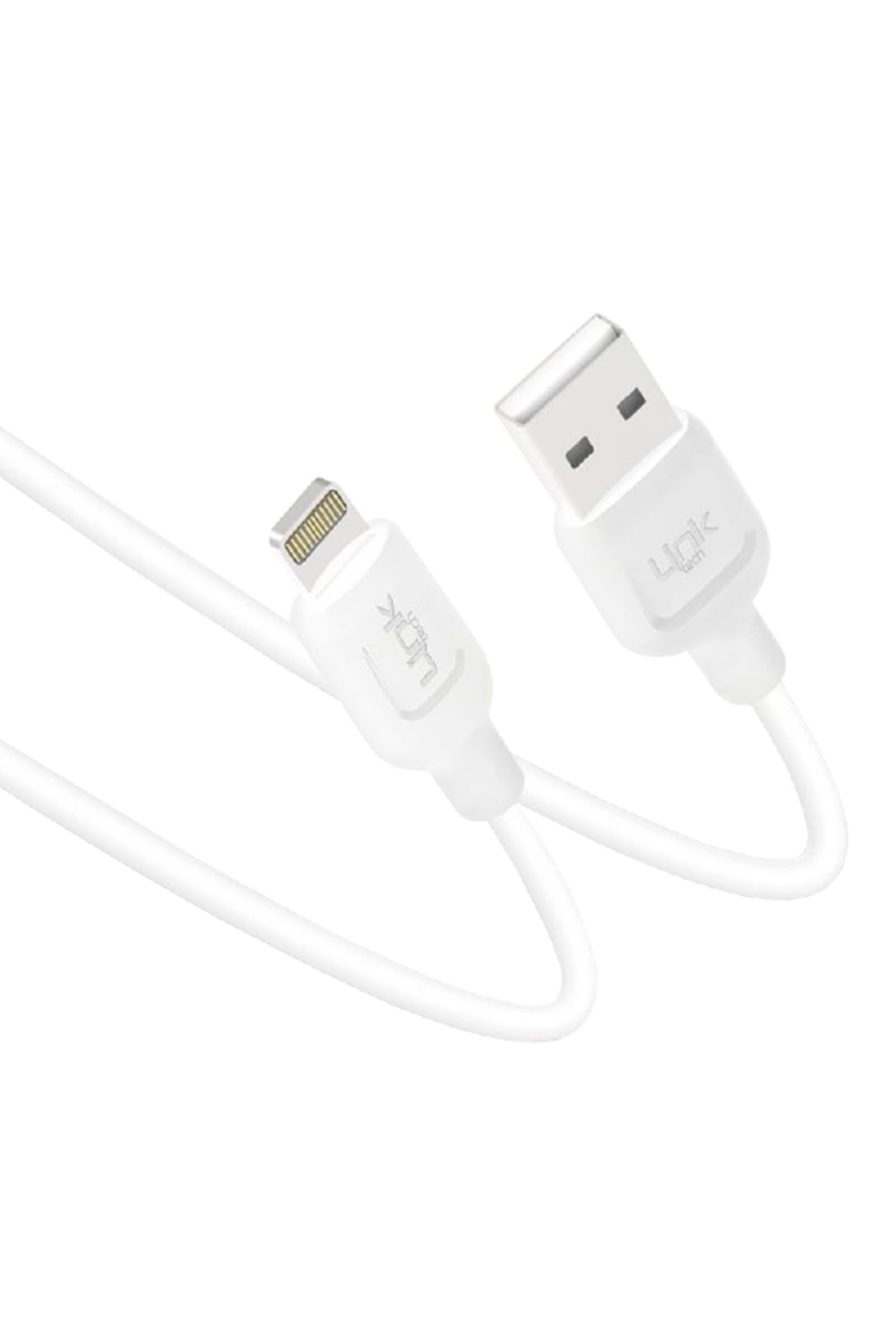 Linktech K449 Strong Lightning - USB Data/Şarj Kablosu 1mt 2.4A Beyaz