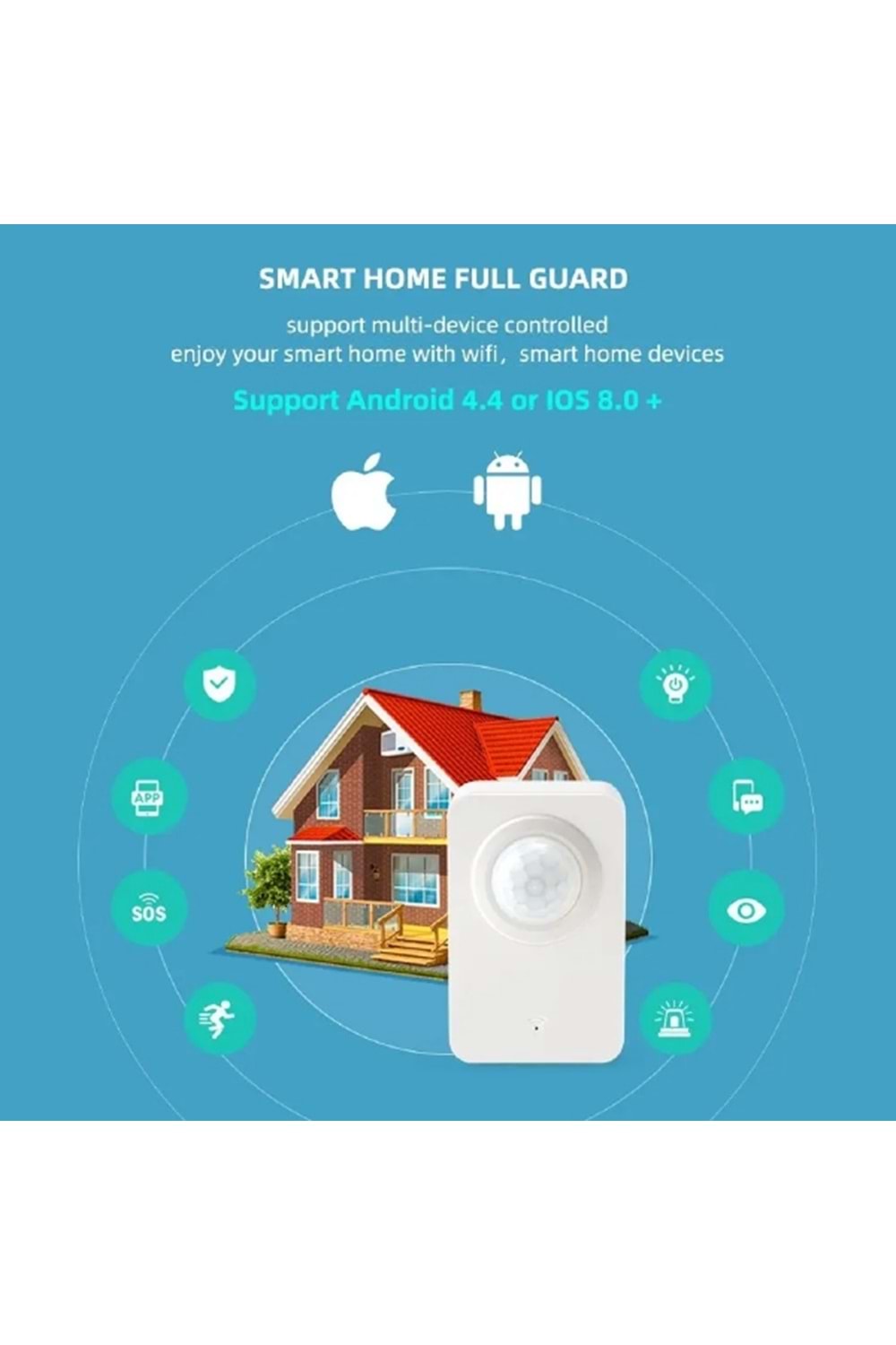 ALOSAT P06 Kablosuz Pır Dedektör Smart Home Tuya APP Wi-Fi PIR