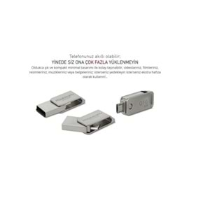 POWERWAY 64Gb Otg (micro Usb) Flash Bellek Metal Kasa