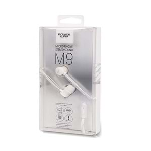 Powerway M9 Siyah Mikrofonlu 3.5mm Stereo Silikonlu Kulak İçi Kulaklık