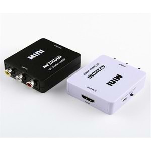 AV TO HDMI 1080 P Dönüştürücü RCA AV HDMI Dönüştürücü Adaptör Mini Kompozit CVBS Siyah Beyaz Hızlı Kargo