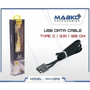Mabko KH-C019 3.1A Hızlı Şarj Kablosu 120cm