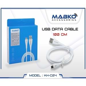 Mabko KH-26 2.4A Şarj ve Data Kablosu 100cm Mikro